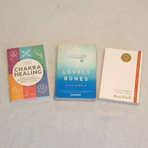 Set of Three Books: Chakra Healing, Lovely Bones, Marie Kondo